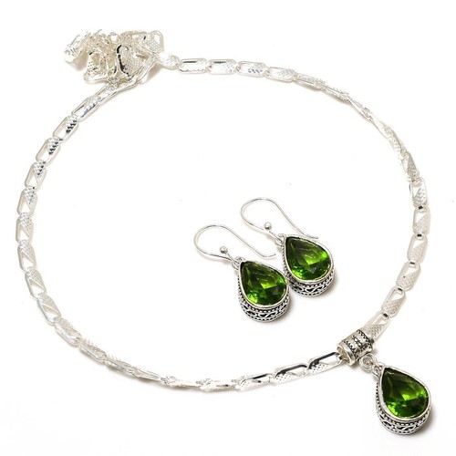 Set collana orecchini fatti - set,