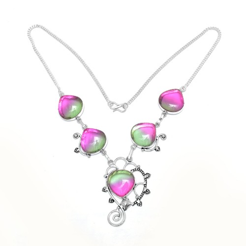 Collana bicolore etnica - , fatta