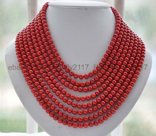 Collana perle tonde - , corallo