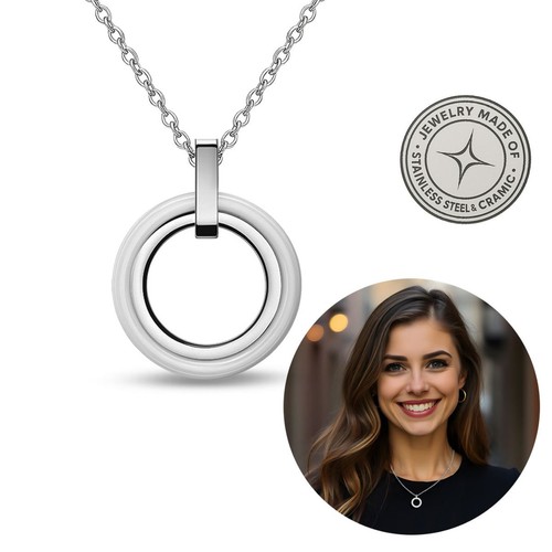 Elegante collana donna acciaio - collana,